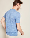Blue mélange tricot t-shirt