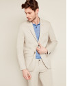 Beige cotton suit jacket