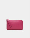 Strawberry red leather Lisa nano Clutch 