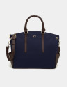 Blue nylon shopping bag