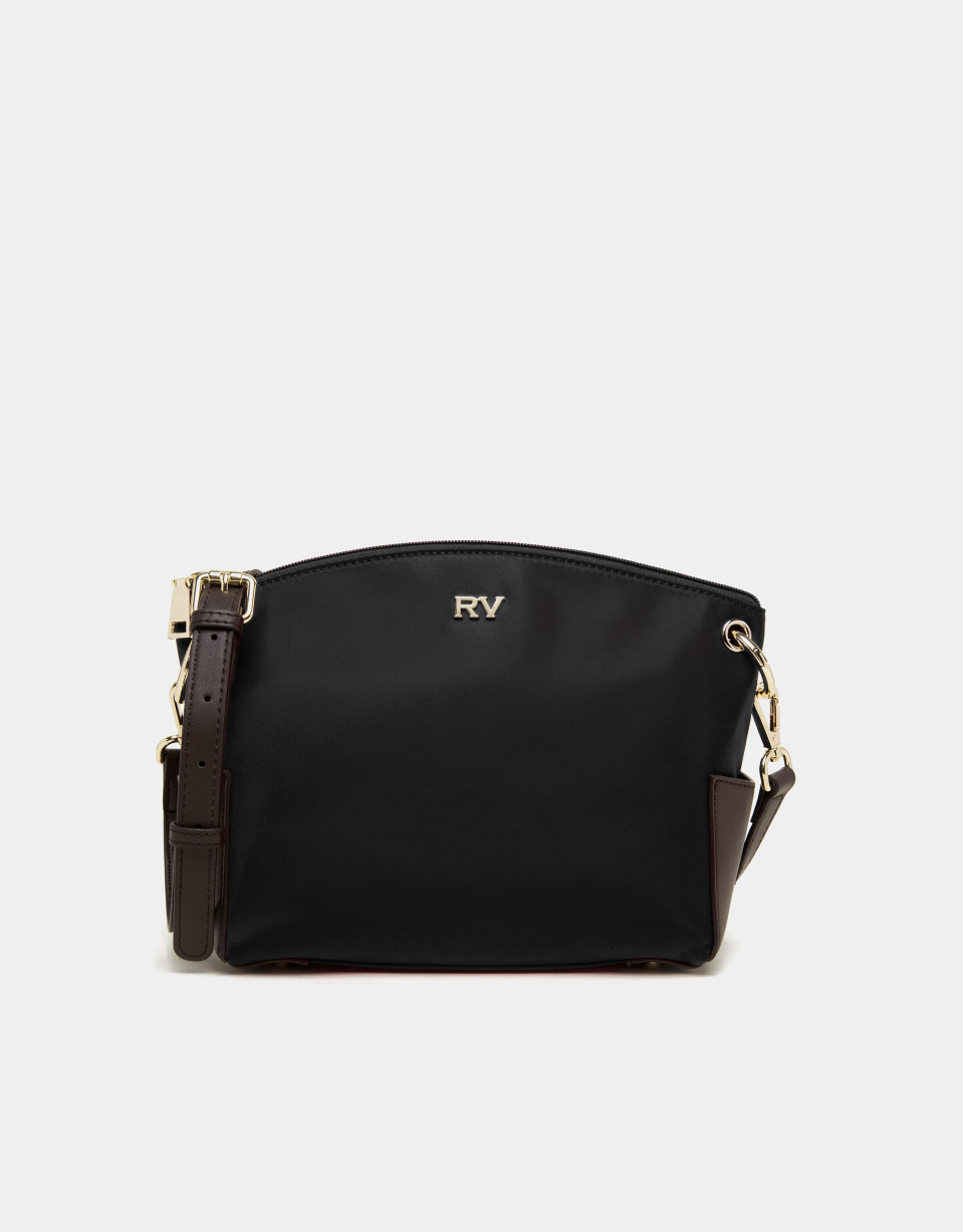 Bolso bandolera nylon negro