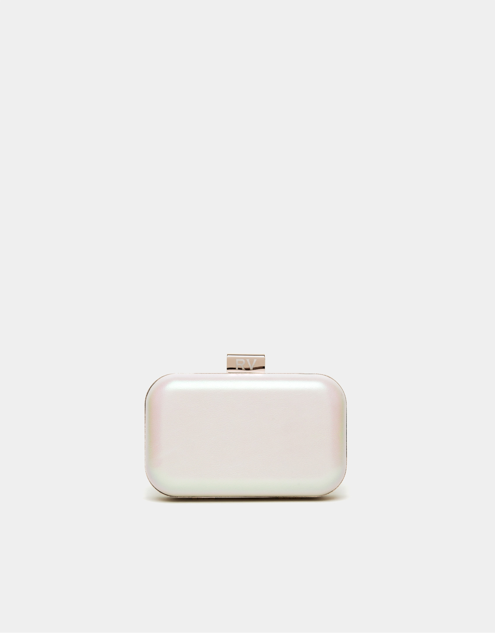 Bolso clutch piel perla Rose