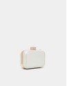 Pearl leather Rose clutch bag