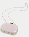 Pearl leather Rose clutch bag