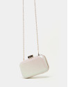 Bolso clutch piel perla Rose
