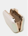 Pearl leather Rose clutch bag