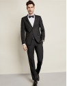 Black wool dress pants