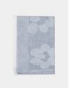 Blue floral jacquard shawl