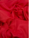 Foulard liso rojo con remate de logos
