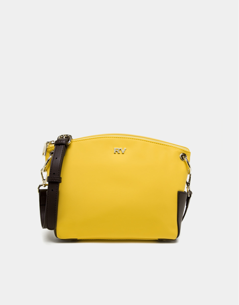 Yellow nylon shoulder bag