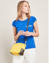 Yellow nylon shoulder bag