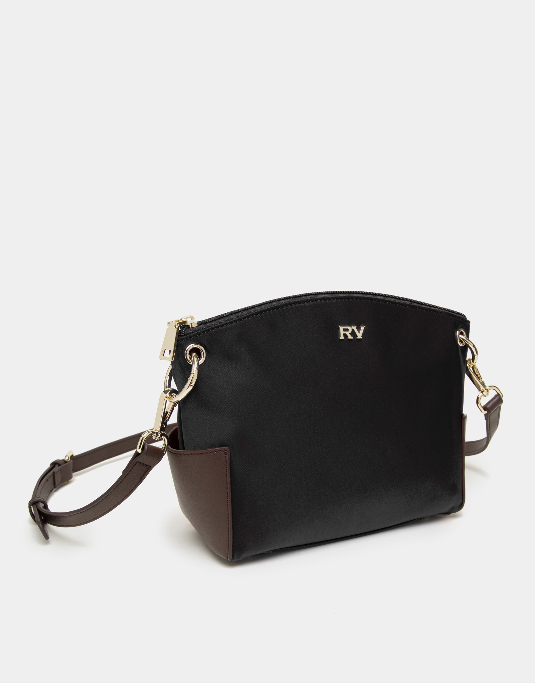 Bolso bandolera nylon negro