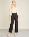 Pantalón sport tiro alto negro