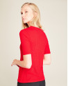 Camiseta roja peces