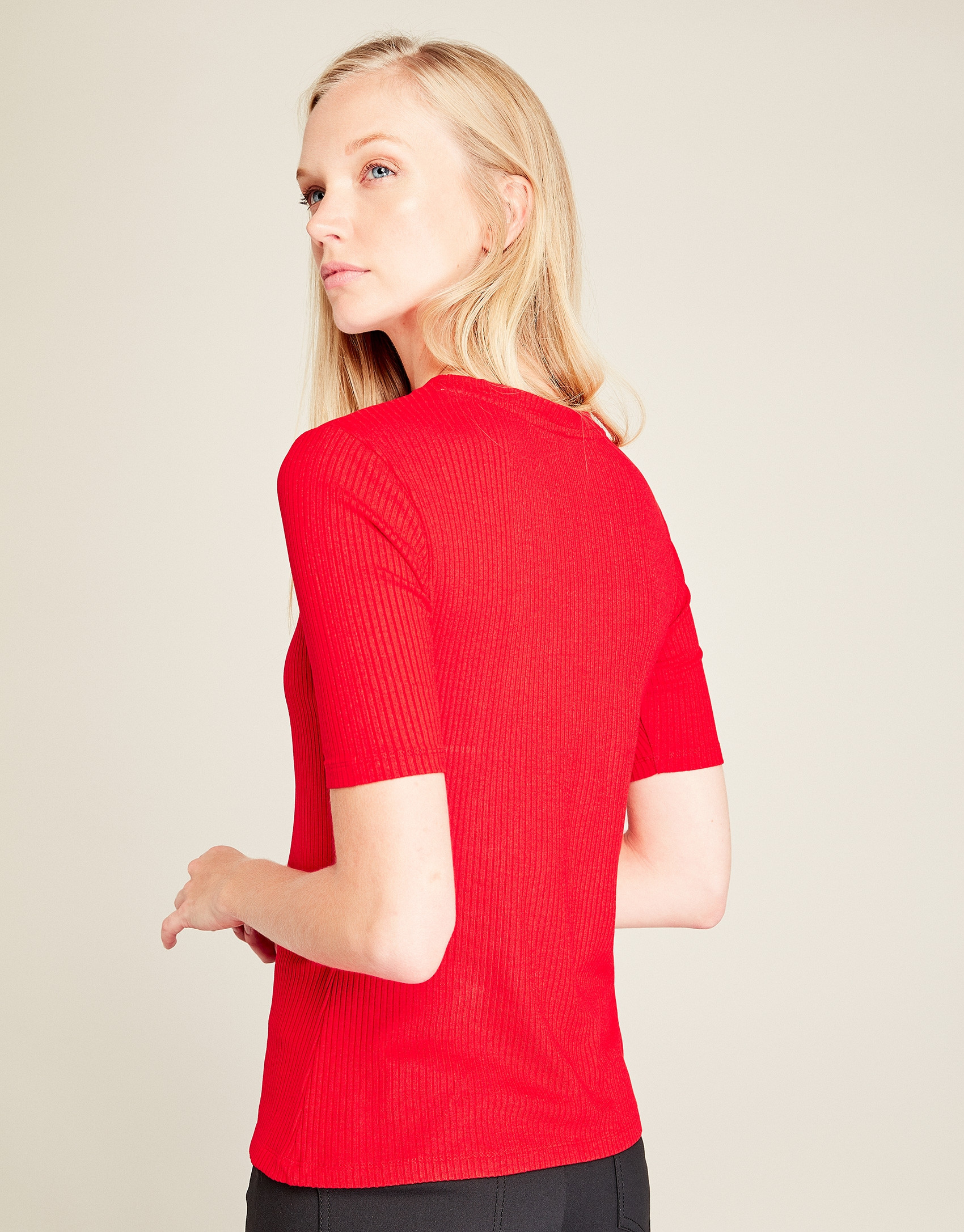 Red t-shirt with fish print