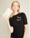 Black t-shirt with fish print