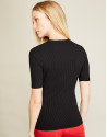 Black t-shirt with fish print