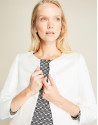 Chaqueta corta jacquard crudo