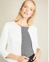 Chaqueta corta jacquard crudo