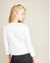 Short beige jacquard jacket