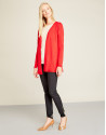 Red structured cardigan