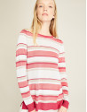 Red striped sweater with glitter