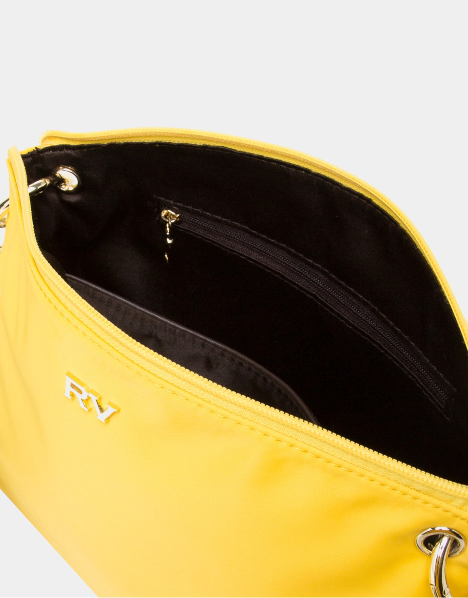 Yellow nylon shoulder bag