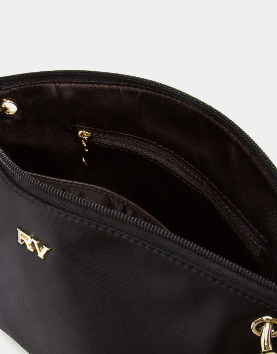 Bolso bandolera nylon negro