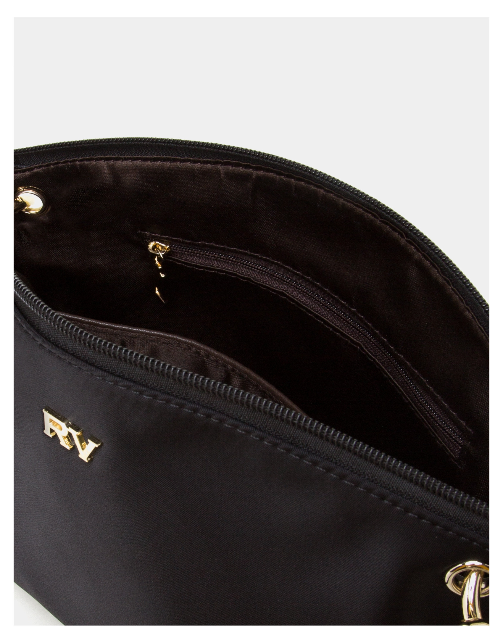 Black nylon shoulder bag