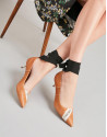 Tobacco leather Kanfaina pumps