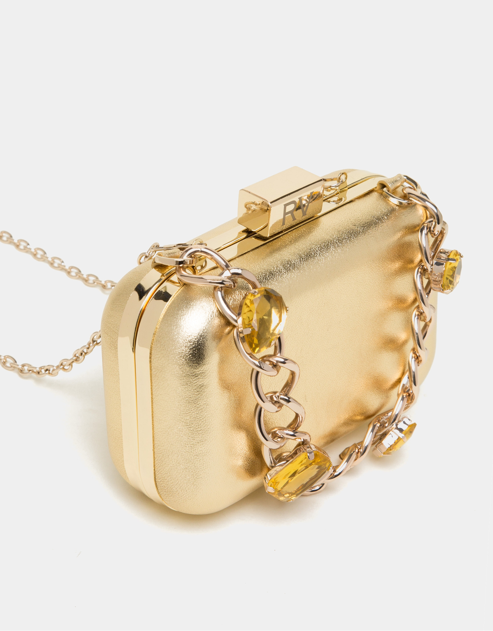 Bolso clutch Bird oro chiaro