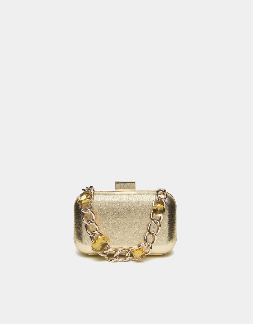 Bolso clutch Bird oro chiaro