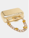 Bolso clutch Bird oro chiaro