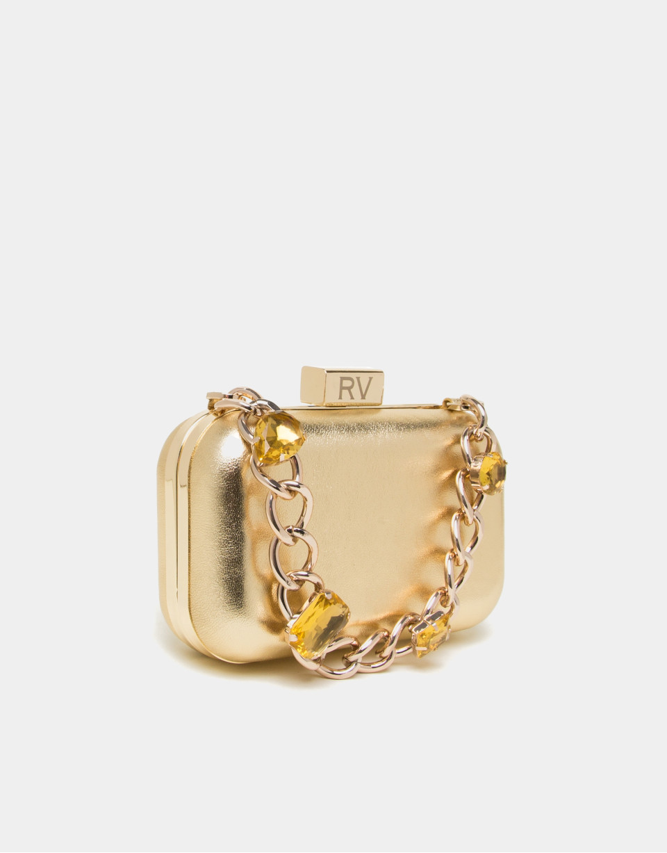 Bolso clutch Bird oro chiaro