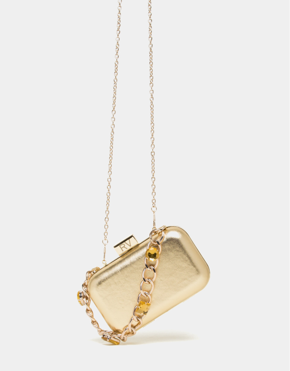 Bolso clutch Bird oro chiaro
