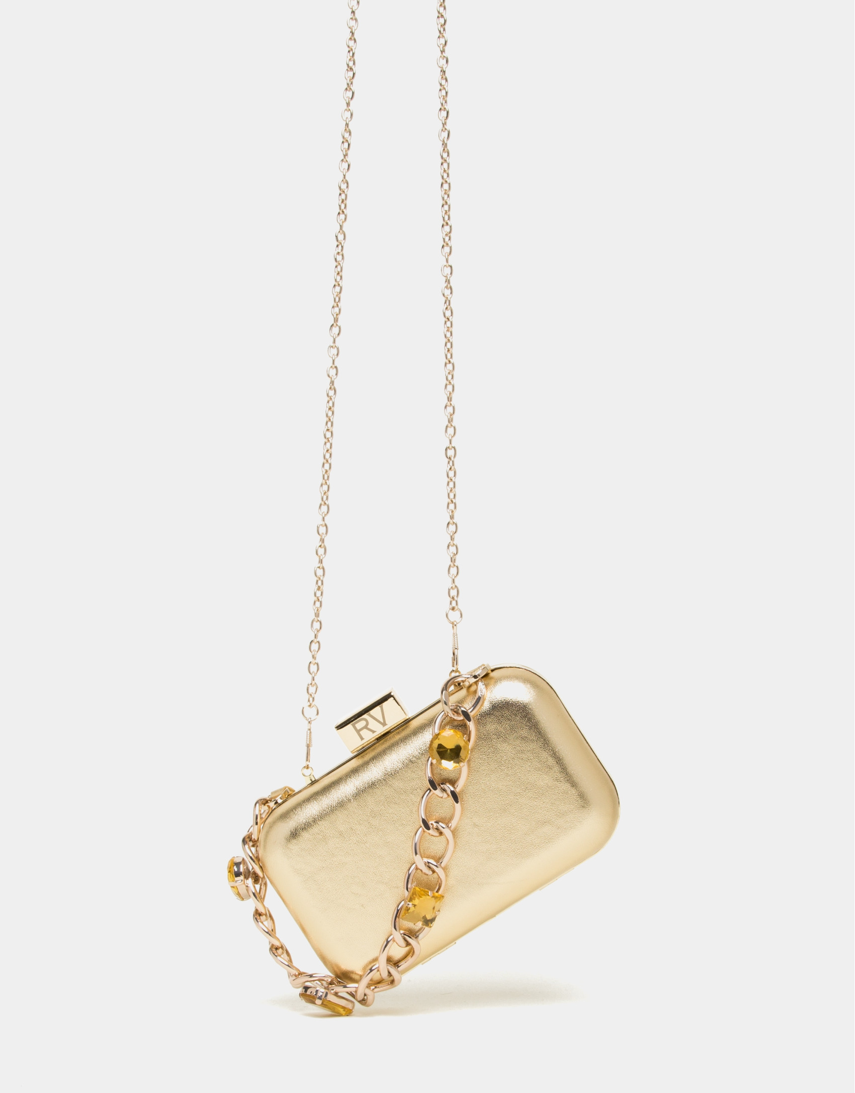 Bolso clutch Bird oro chiaro