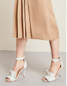 Ivory leather Aqua sandals
