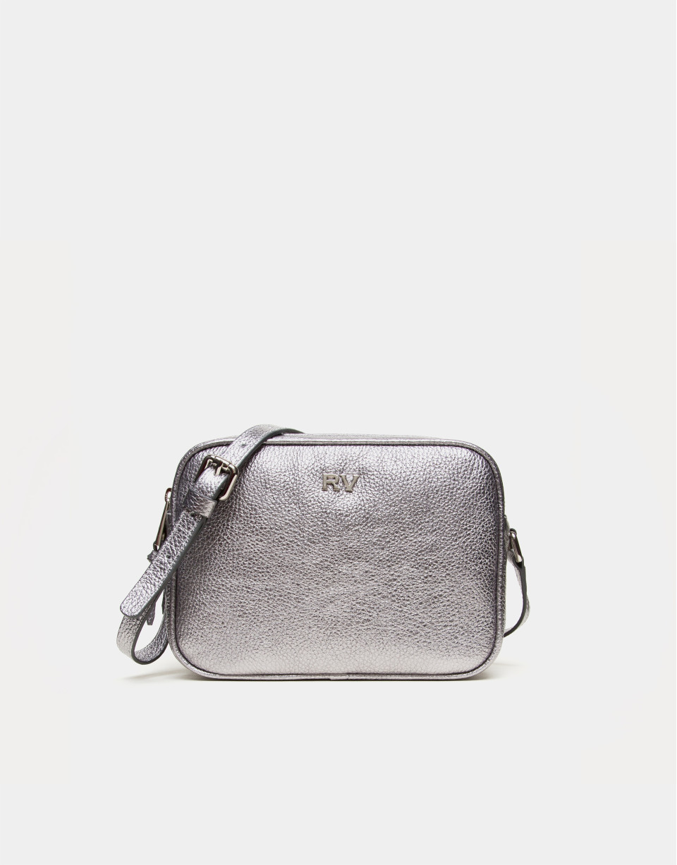 Silver leather Taylor shoulder bag