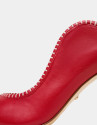 Red leather Salina mules