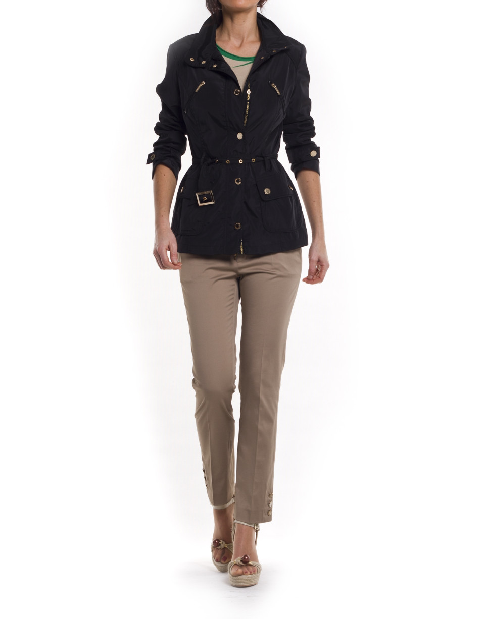 Long black trench