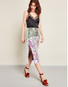Green skirt with iridescent sequins