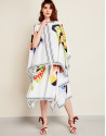 Fish print cape top