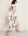 Fish print cape top