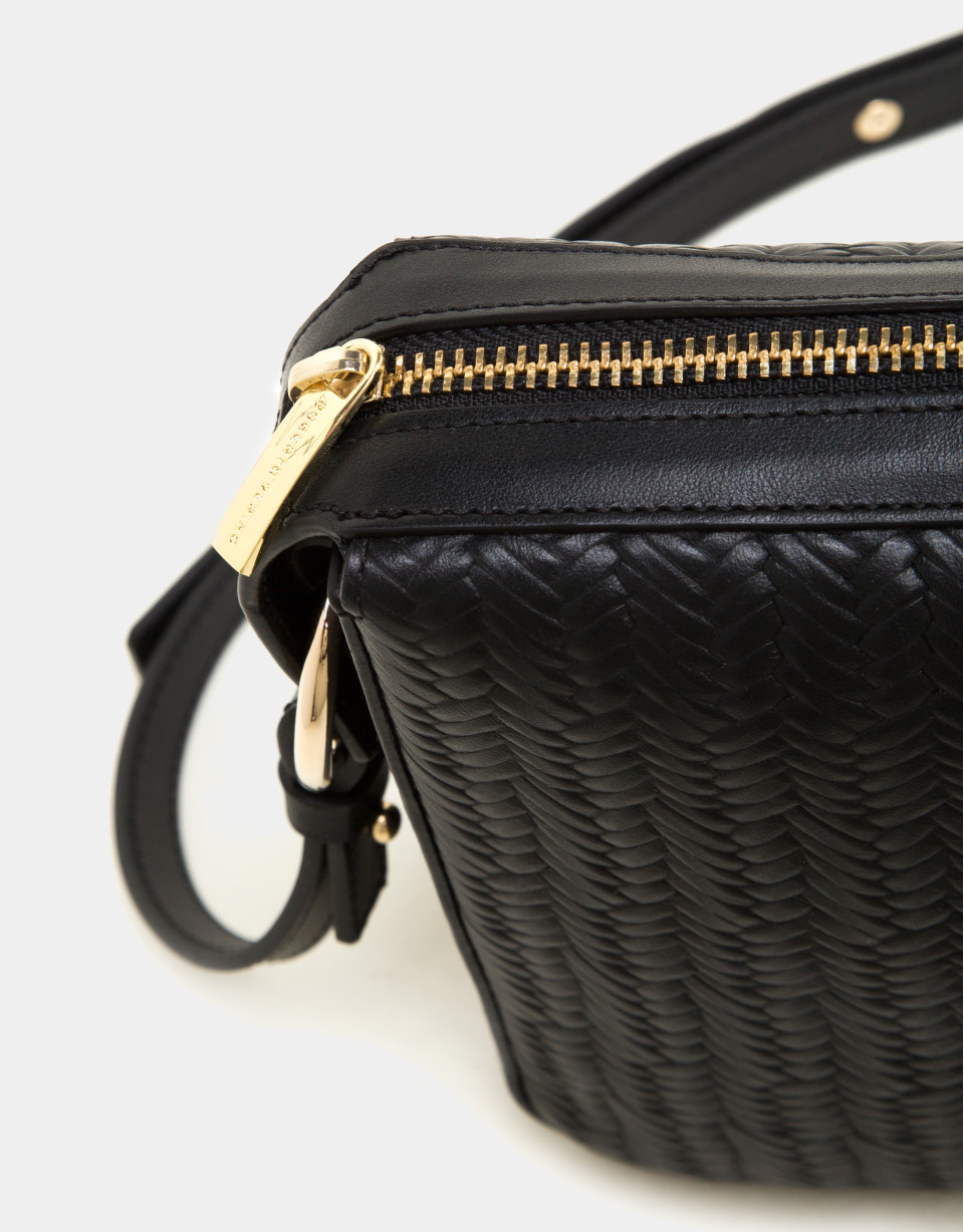 Bolso cofre Trèsse negro