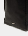 Black leather Montparnasse shopping bag