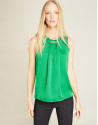 Green satin top