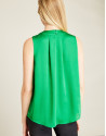 Green satin top