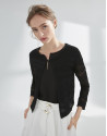 Black openwork cardigan