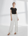 Beige palazzo pants with darts