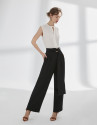 Black palazzo pants with darts